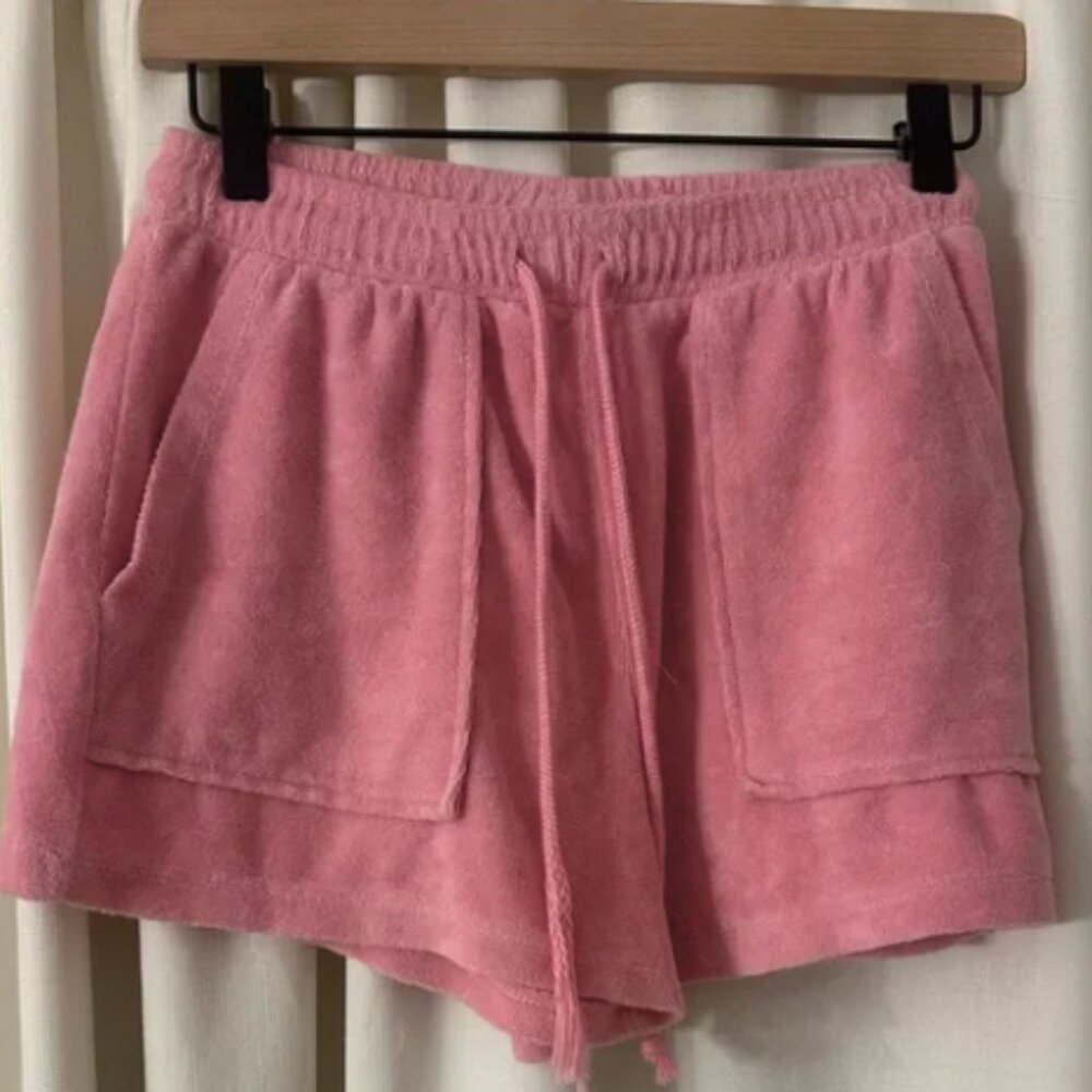 Zara Shorts Medium pink terry cloth shorts Terry Toweling